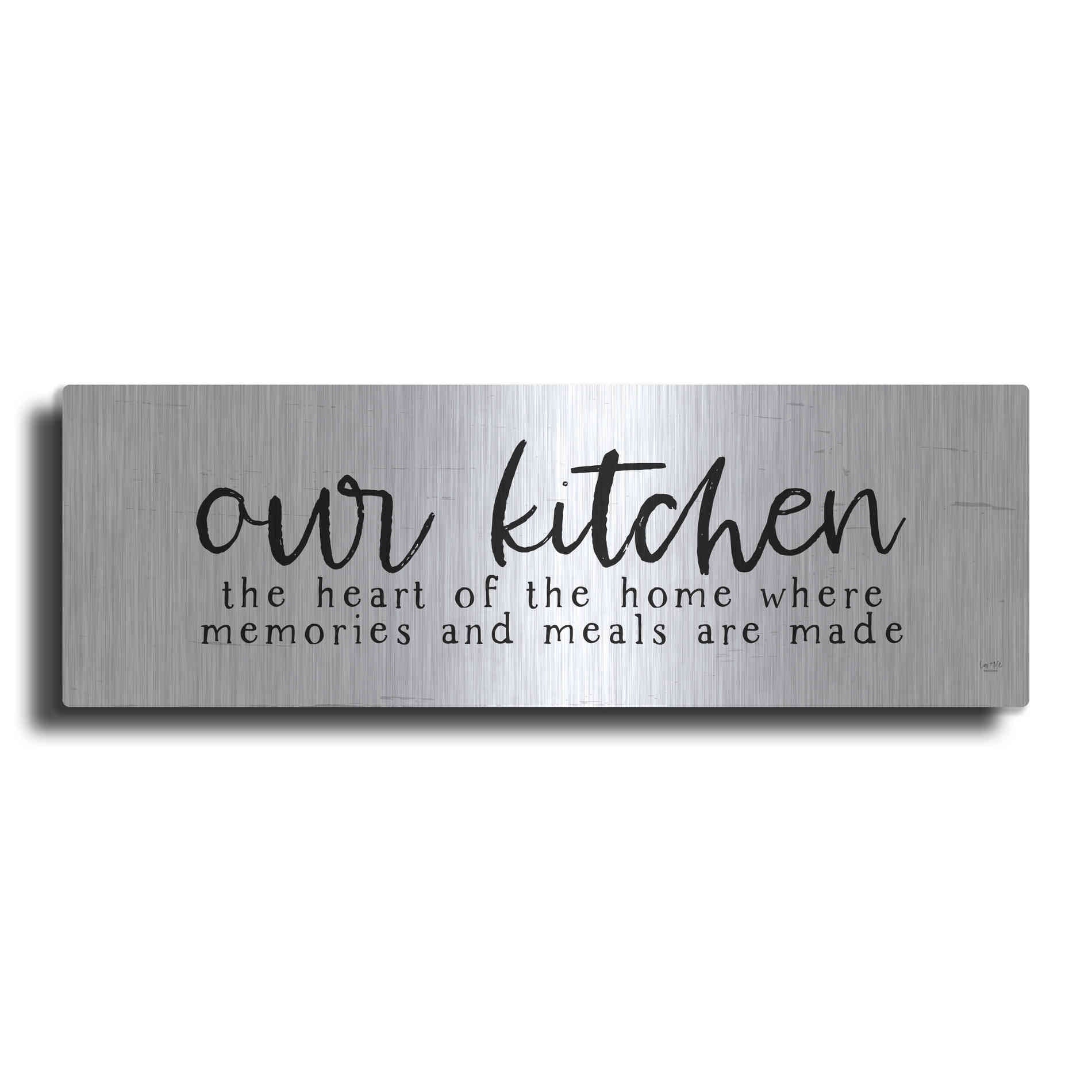 Luxe Metal Art 'Our Kitchen' by Lux + Me Designs, Metal Wall Art