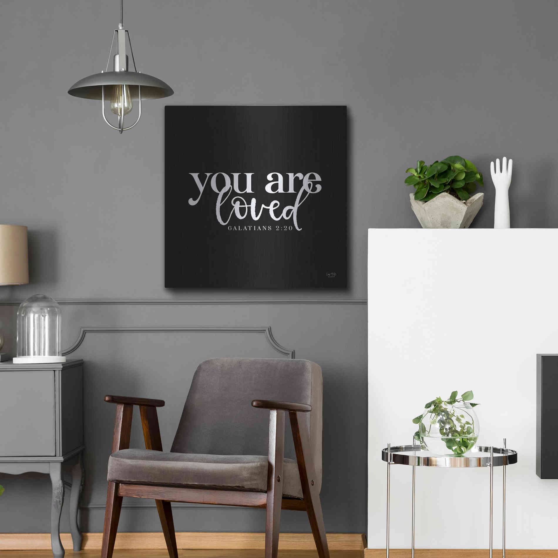 Luxe Metal Art 'You Are Loved' by Lux + Me Designs, Metal Wall Art,24x24