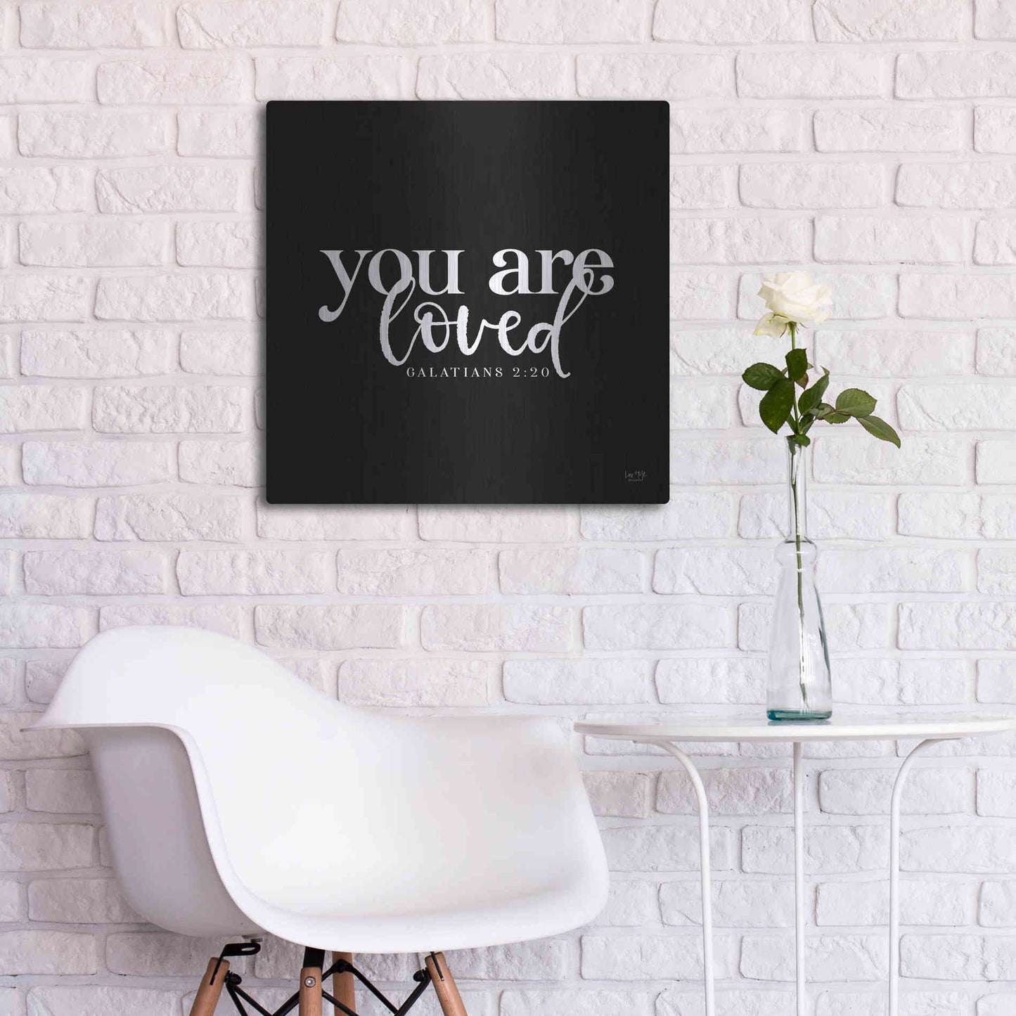 Luxe Metal Art 'You Are Loved' by Lux + Me Designs, Metal Wall Art,24x24
