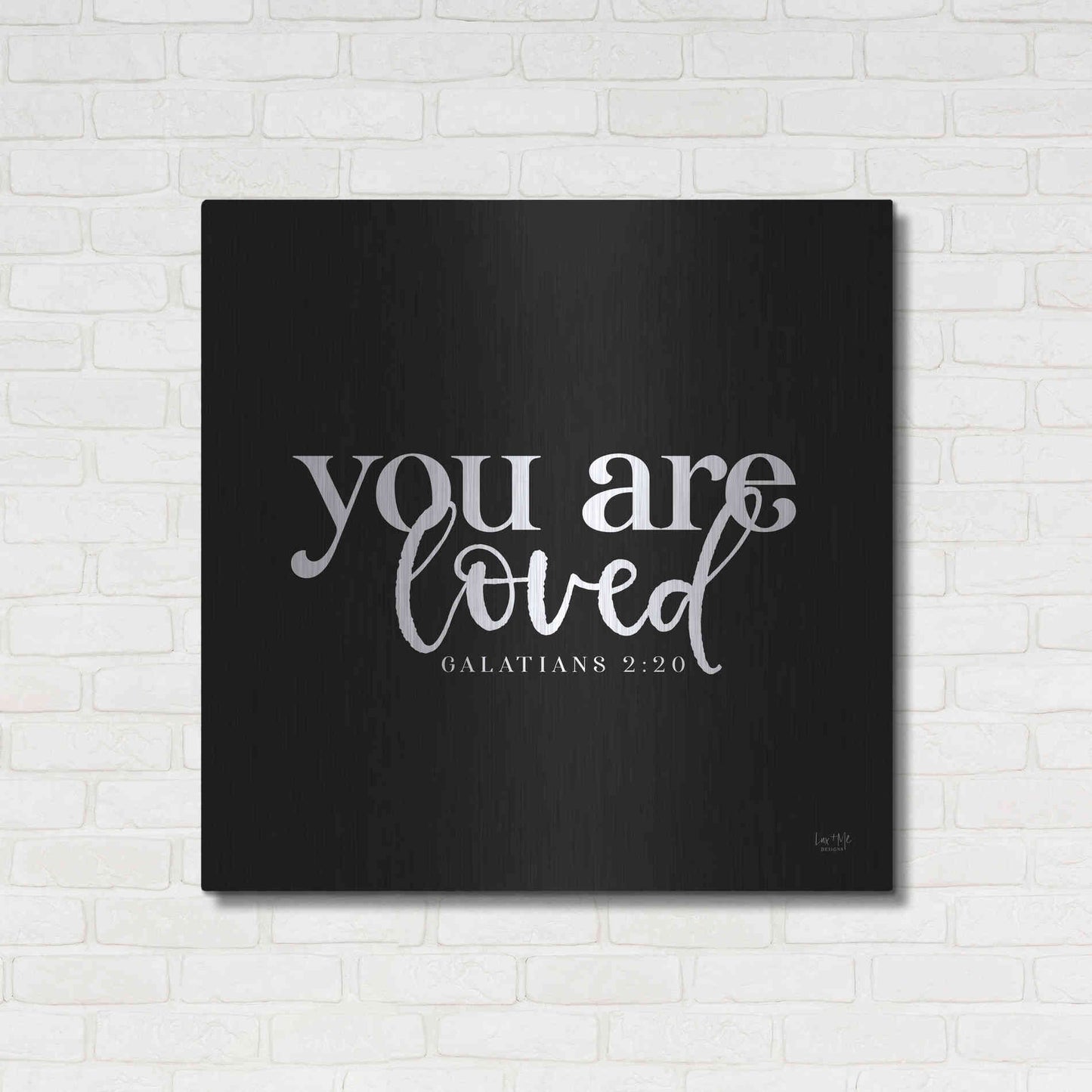 Luxe Metal Art 'You Are Loved' by Lux + Me Designs, Metal Wall Art,36x36