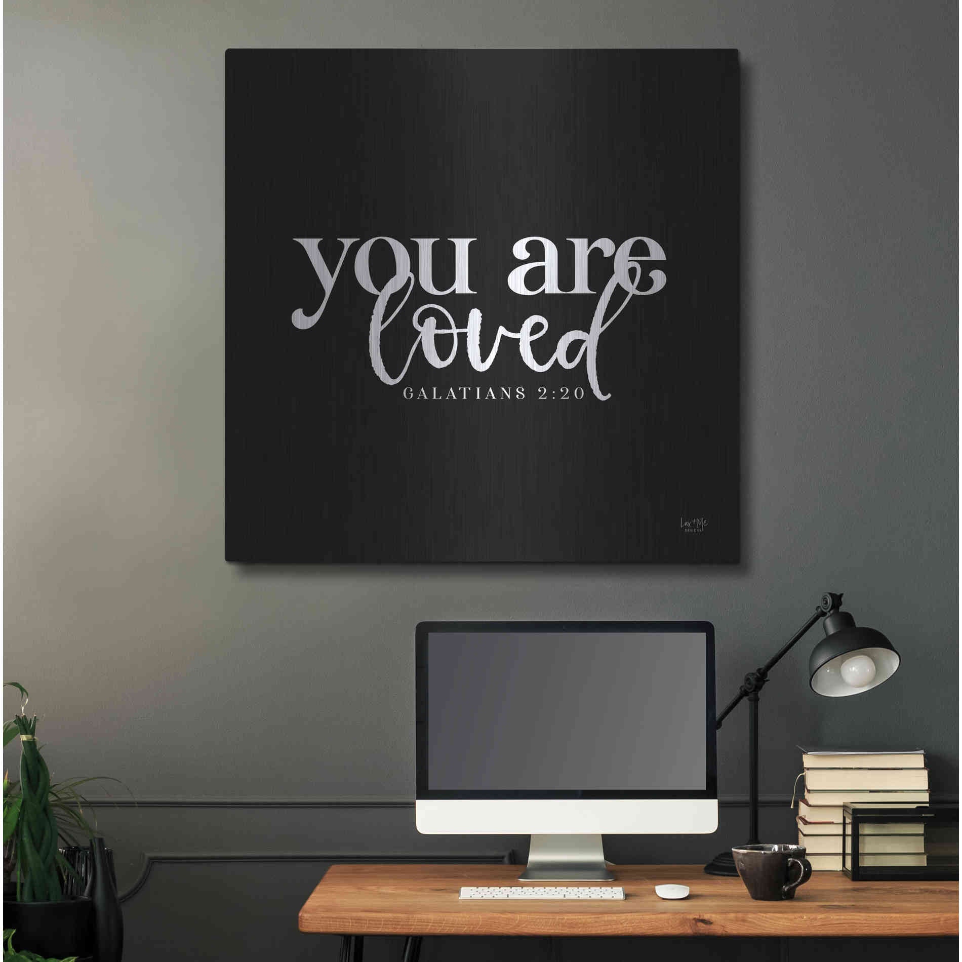 Luxe Metal Art 'You Are Loved' by Lux + Me Designs, Metal Wall Art,36x36