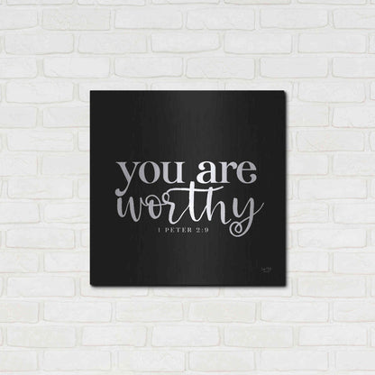 Luxe Metal Art 'You Are Worthy' by Lux + Me Designs, Metal Wall Art,24x24