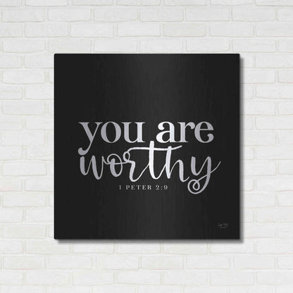 Luxe Metal Art 'You Are Worthy' by Lux + Me Designs, Metal Wall Art,36x36