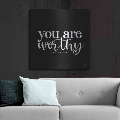 Luxe Metal Art 'You Are Worthy' by Lux + Me Designs, Metal Wall Art,36x36