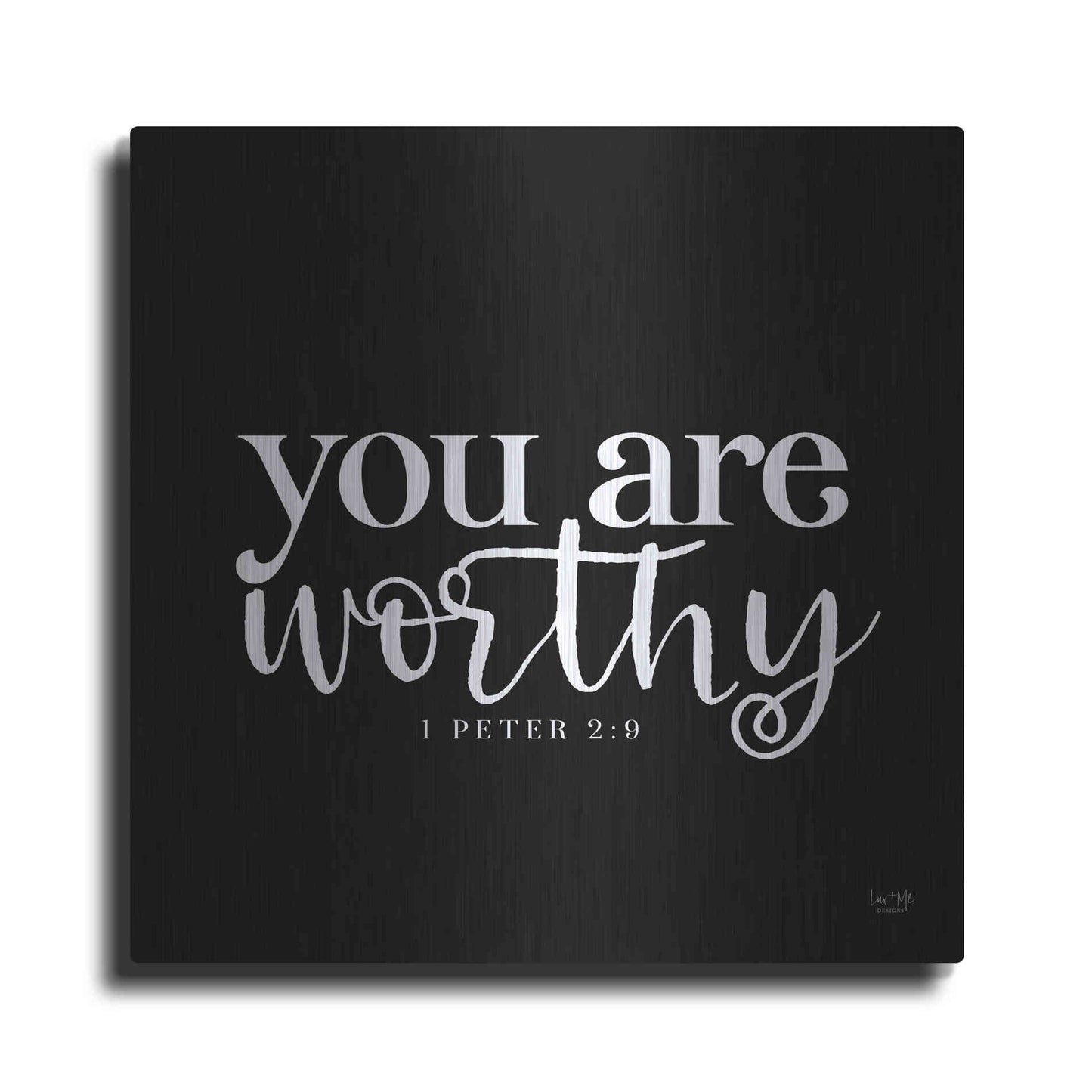 Luxe Metal Art 'You Are Worthy' by Lux + Me Designs, Metal Wall Art