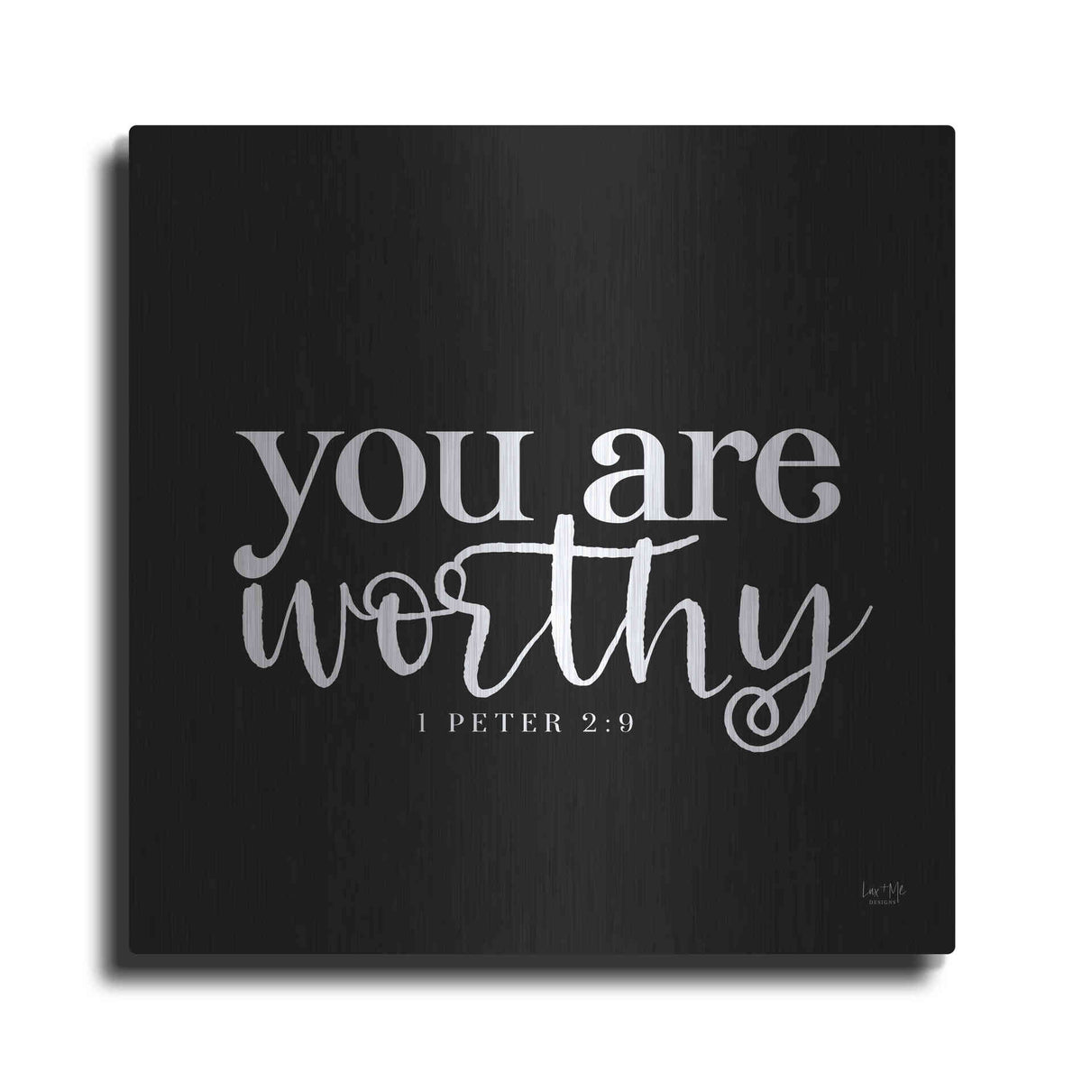 Luxe Metal Art 'You Are Worthy' by Lux + Me Designs, Metal Wall Art