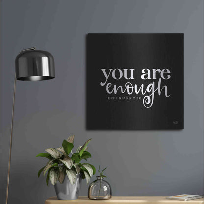 Luxe Metal Art 'You Are Enough' by Lux + Me Designs, Metal Wall Art,24x24