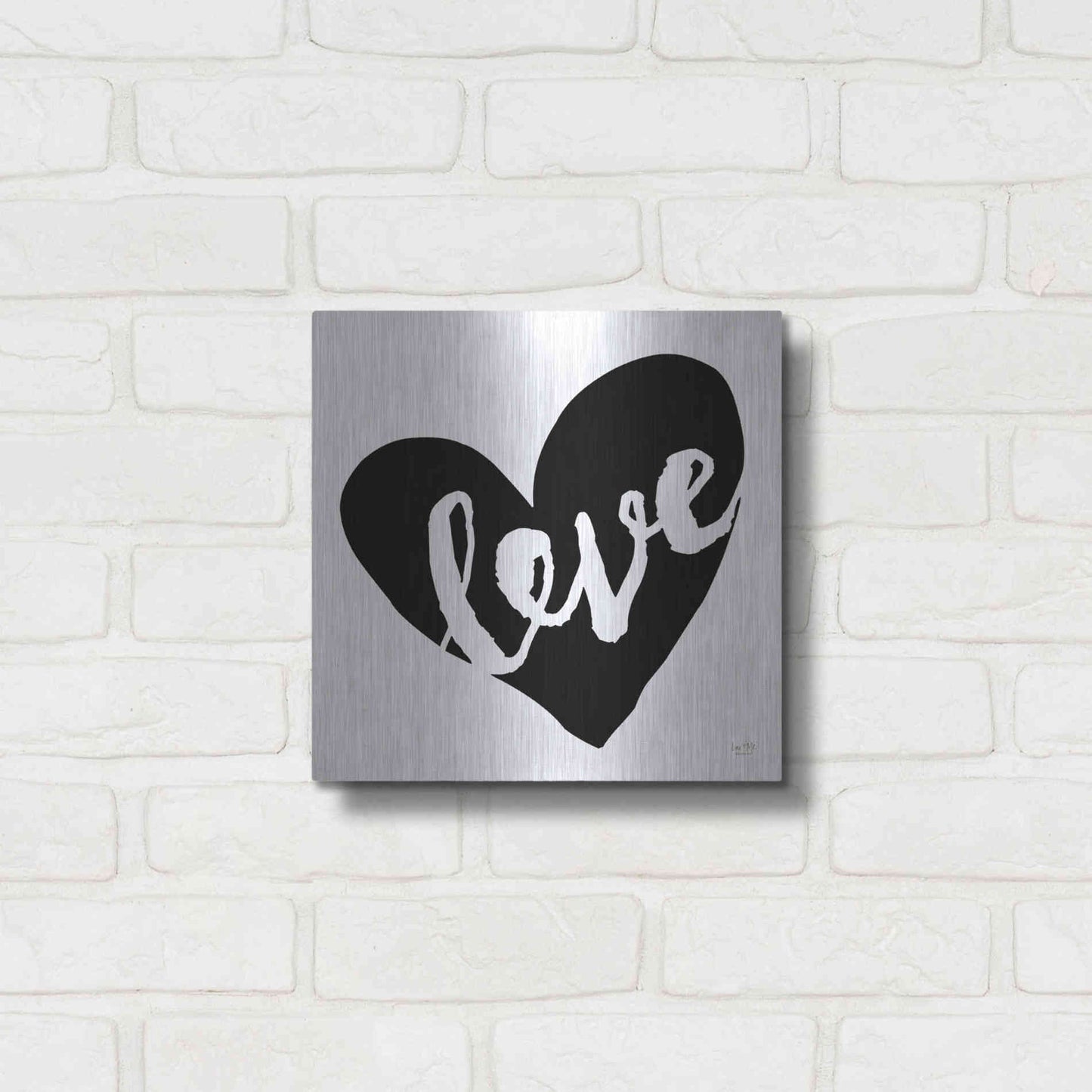 Luxe Metal Art 'Love' by Lux + Me Designs, Metal Wall Art,12x12