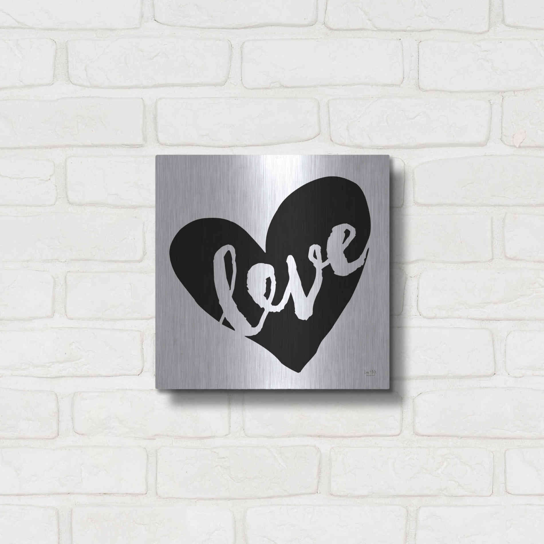 Luxe Metal Art 'Love' by Lux + Me Designs, Metal Wall Art,12x12