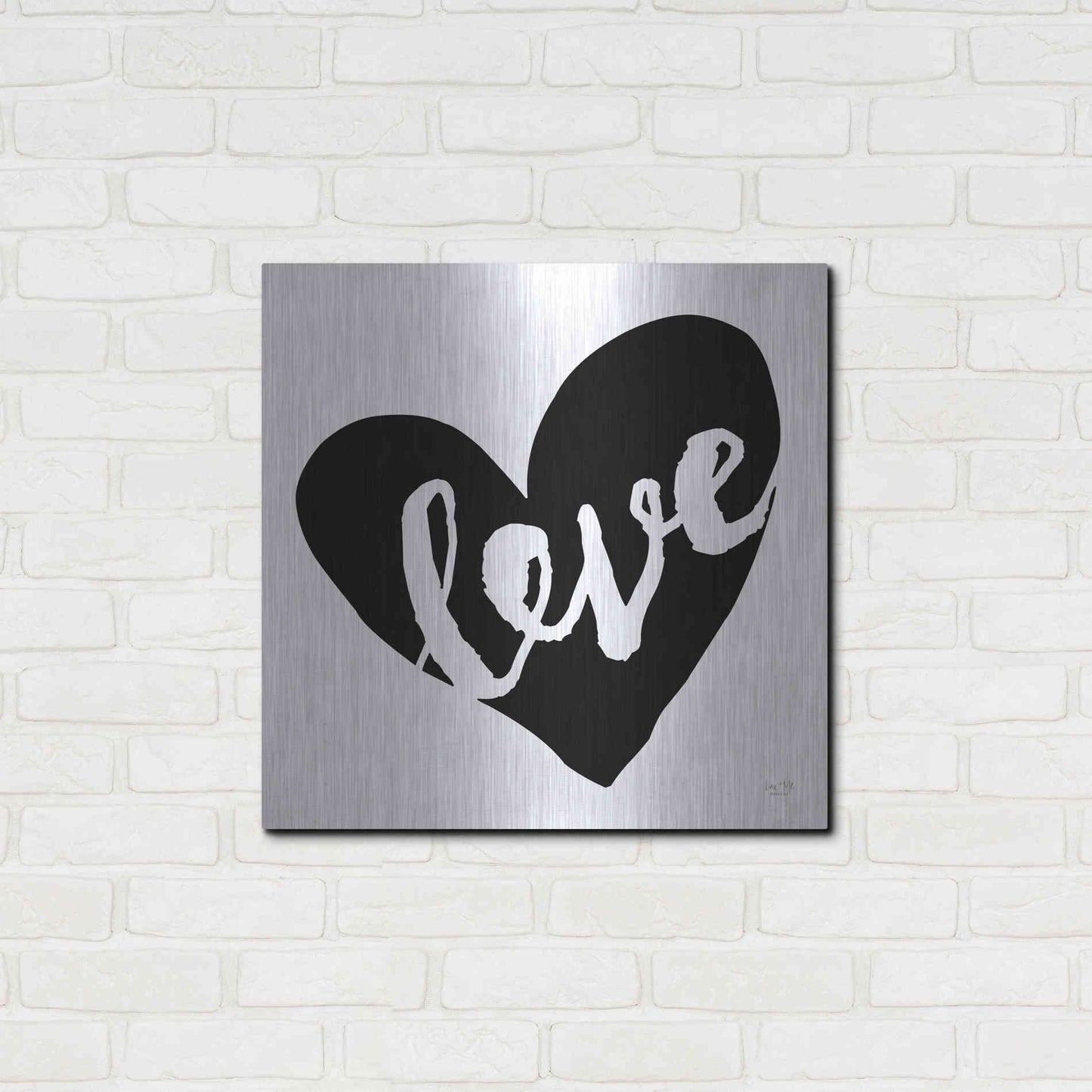 Luxe Metal Art 'Love' by Lux + Me Designs, Metal Wall Art,24x24