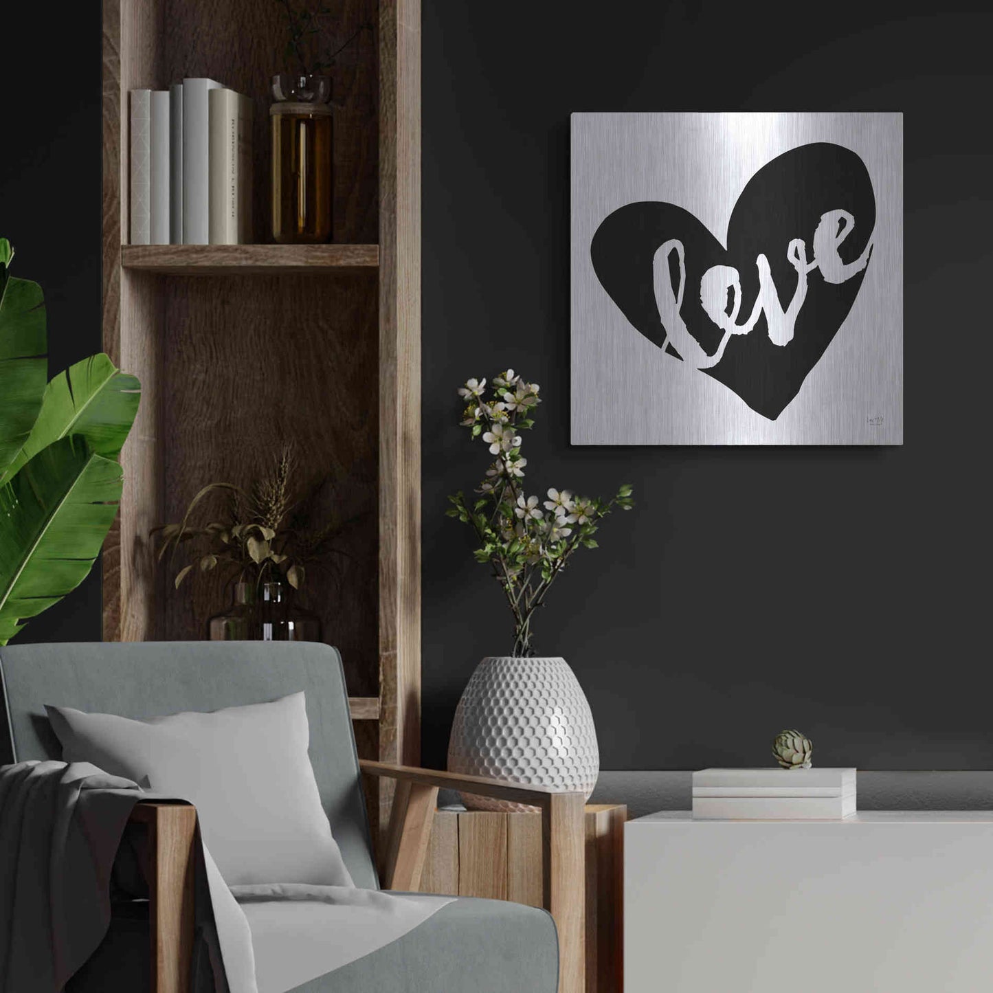Luxe Metal Art 'Love' by Lux + Me Designs, Metal Wall Art,24x24
