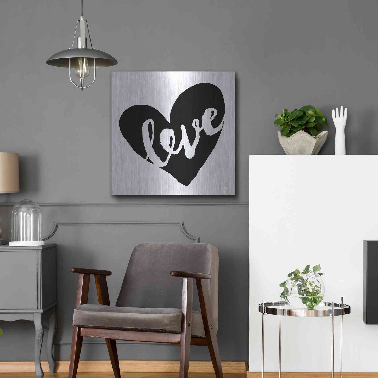 Luxe Metal Art 'Love' by Lux + Me Designs, Metal Wall Art,24x24