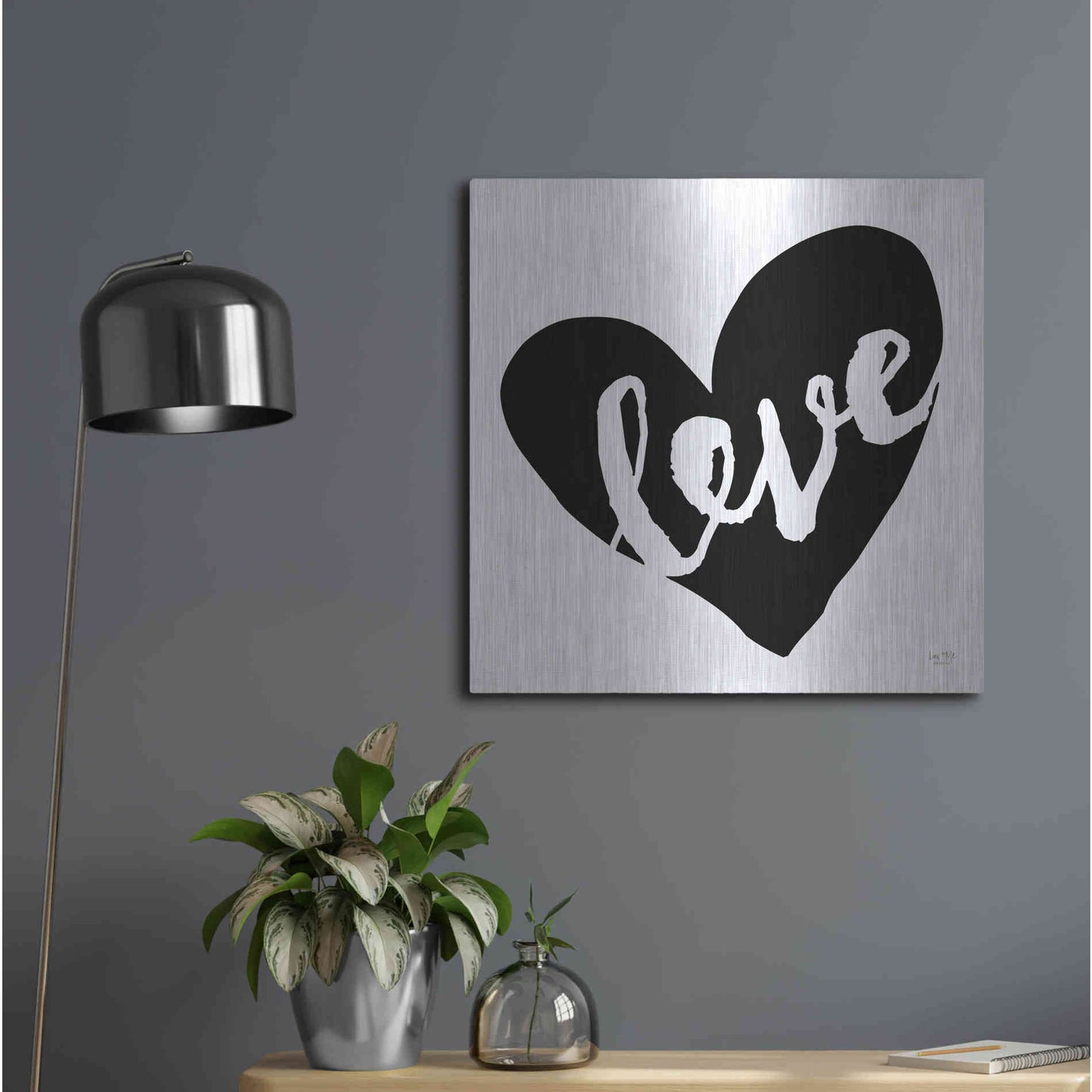 Luxe Metal Art 'Love' by Lux + Me Designs, Metal Wall Art,24x24