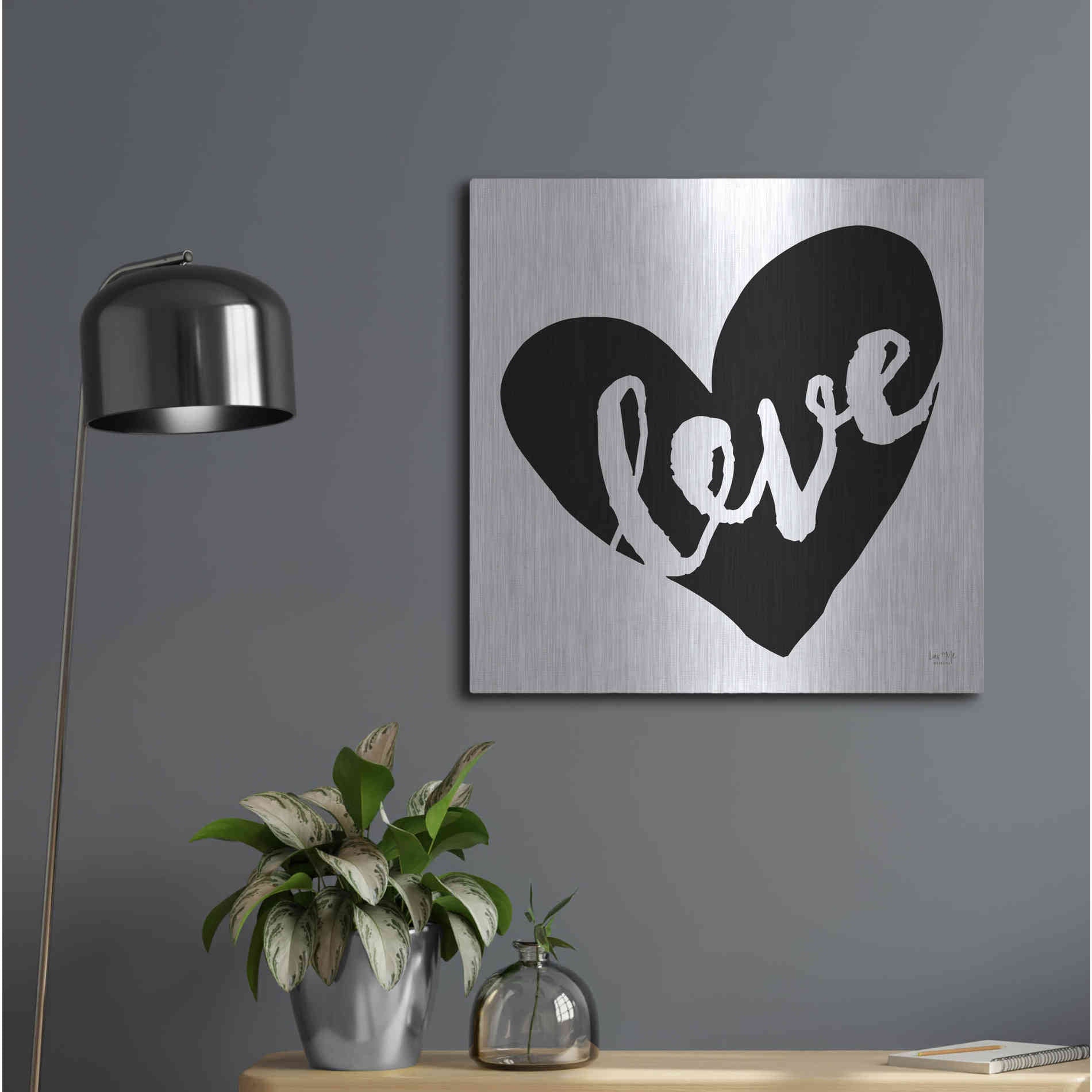 Luxe Metal Art 'Love' by Lux + Me Designs, Metal Wall Art,24x24