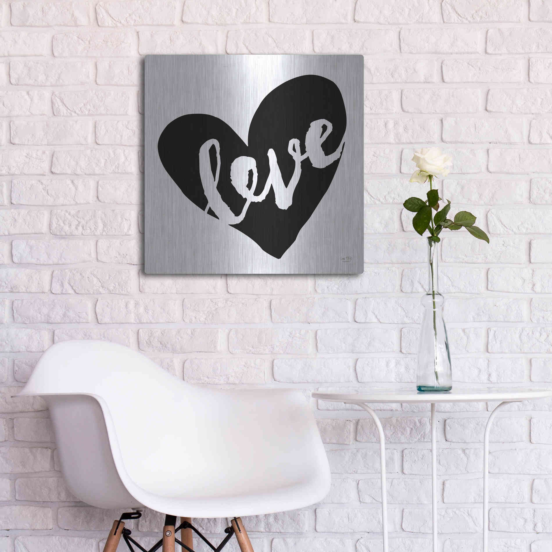 Luxe Metal Art 'Love' by Lux + Me Designs, Metal Wall Art,24x24