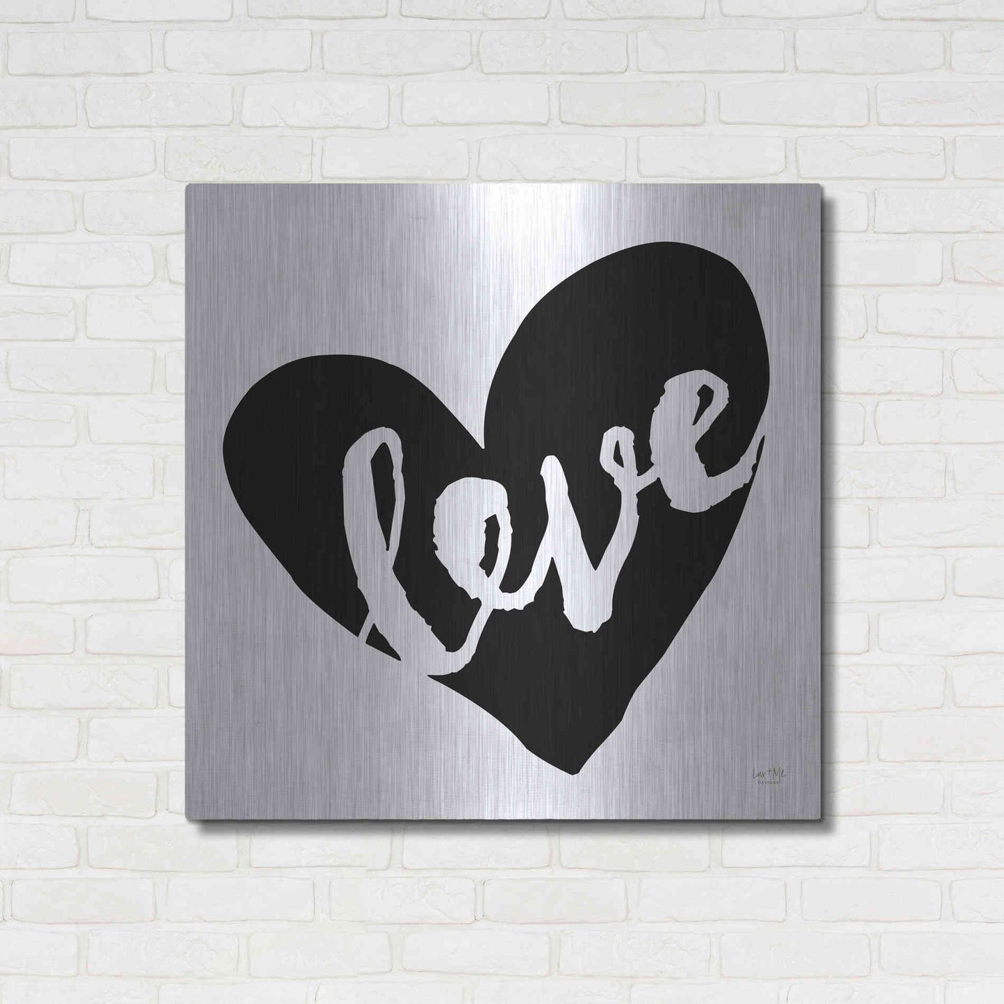 Luxe Metal Art 'Love' by Lux + Me Designs, Metal Wall Art,36x36