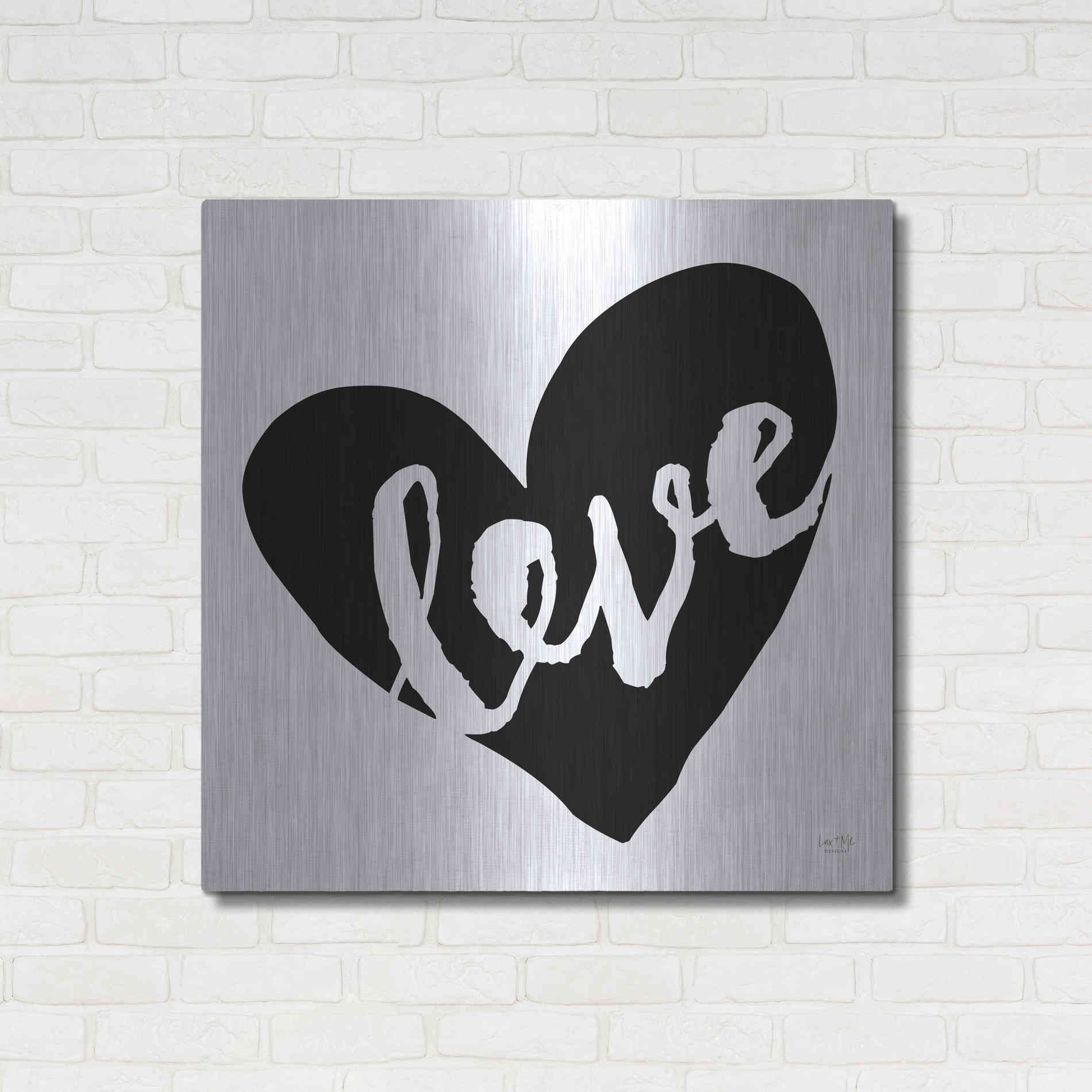 Luxe Metal Art 'Love' by Lux + Me Designs, Metal Wall Art,36x36