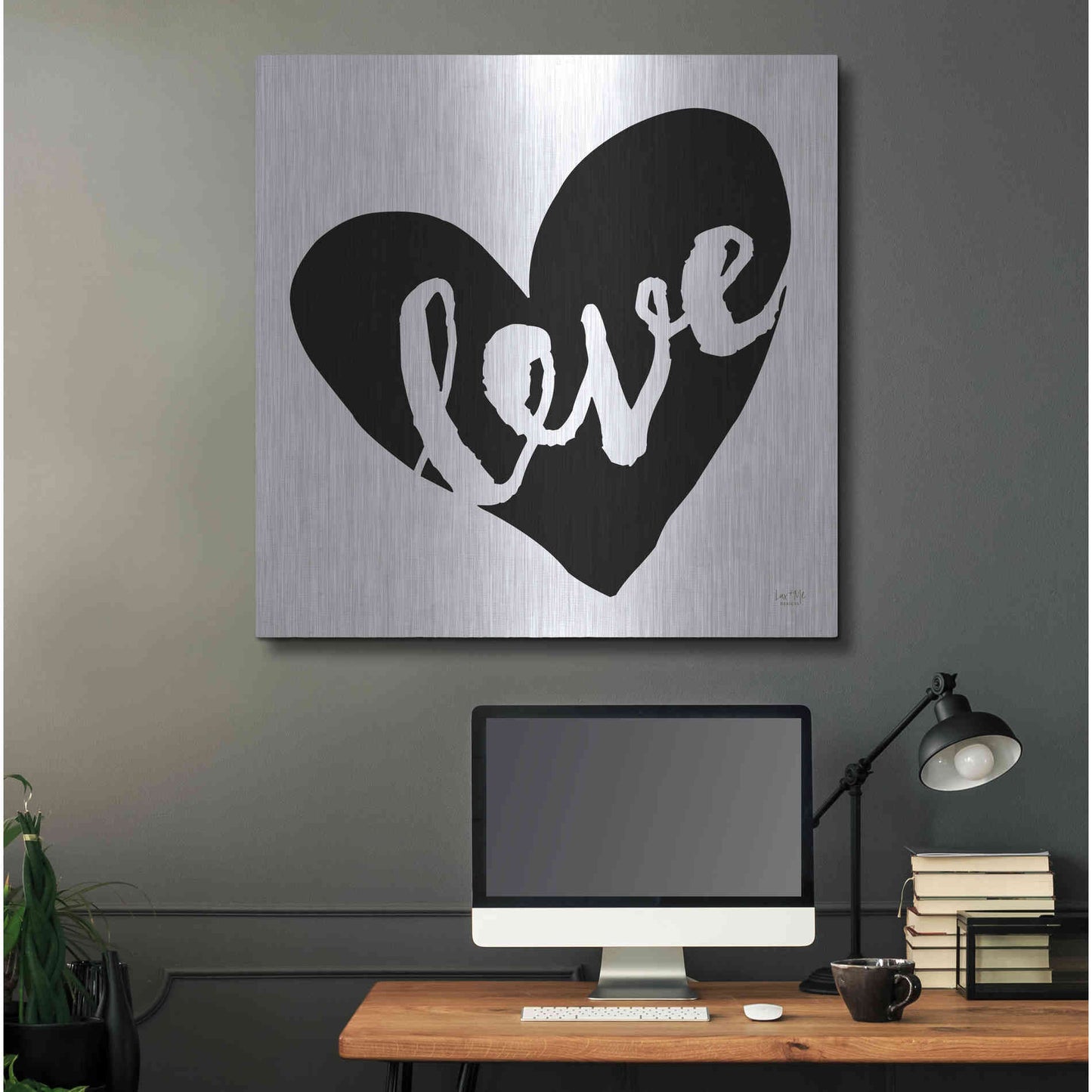 Luxe Metal Art 'Love' by Lux + Me Designs, Metal Wall Art,36x36