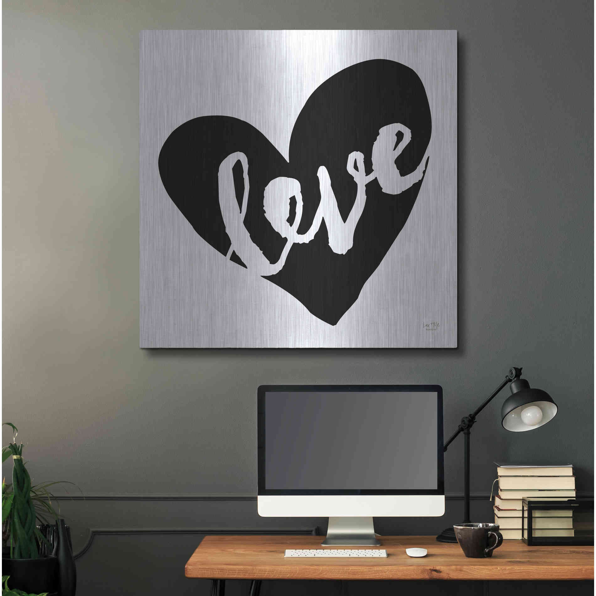 Luxe Metal Art 'Love' by Lux + Me Designs, Metal Wall Art,36x36