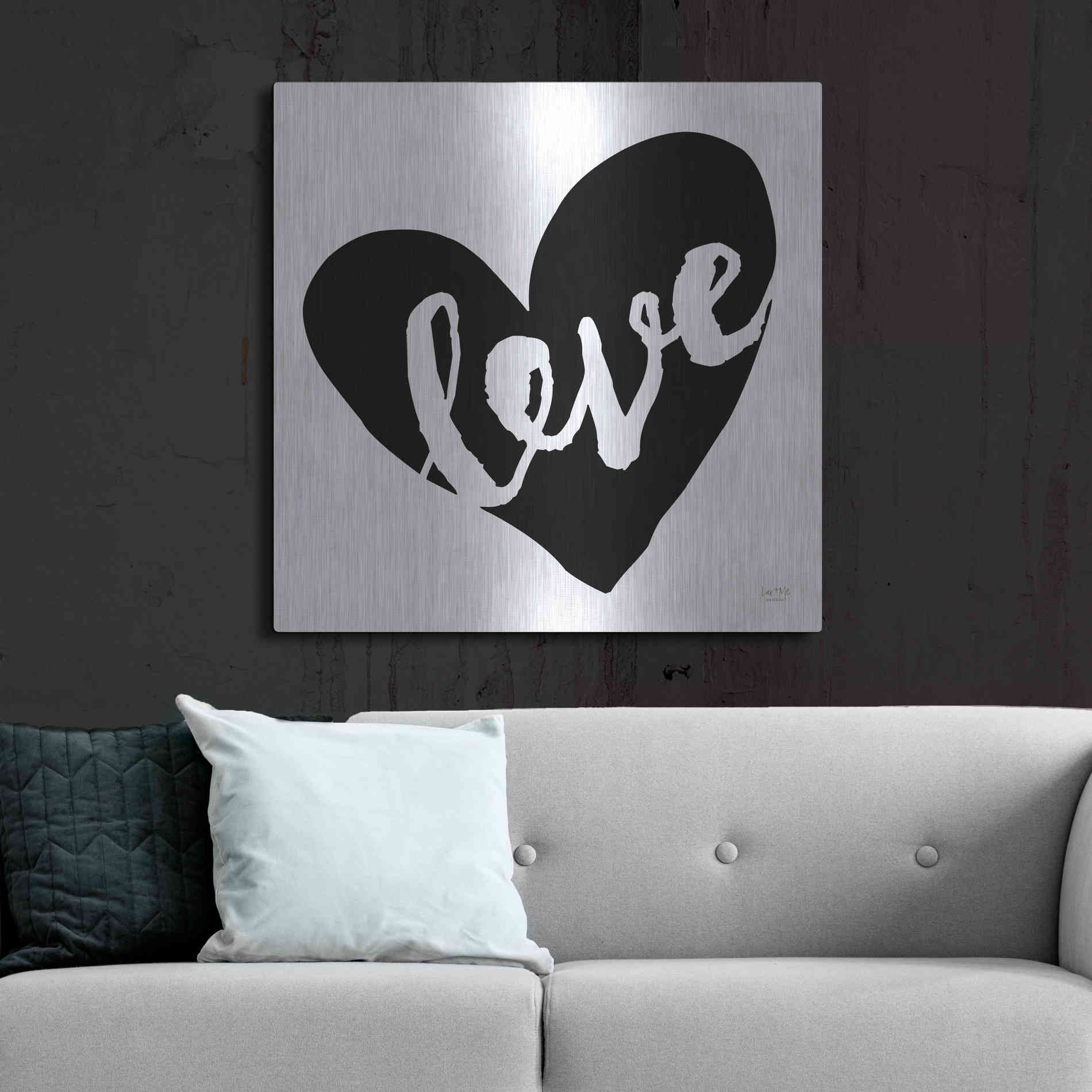 Luxe Metal Art 'Love' by Lux + Me Designs, Metal Wall Art,36x36