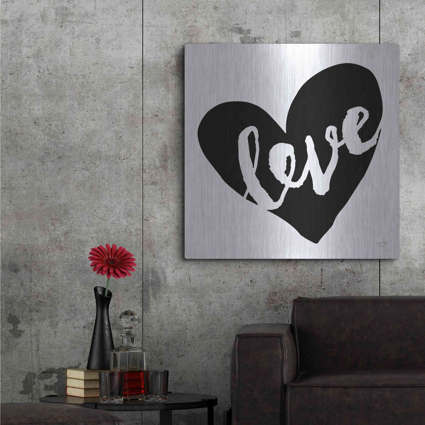 Luxe Metal Art 'Love' by Lux + Me Designs, Metal Wall Art,36x36