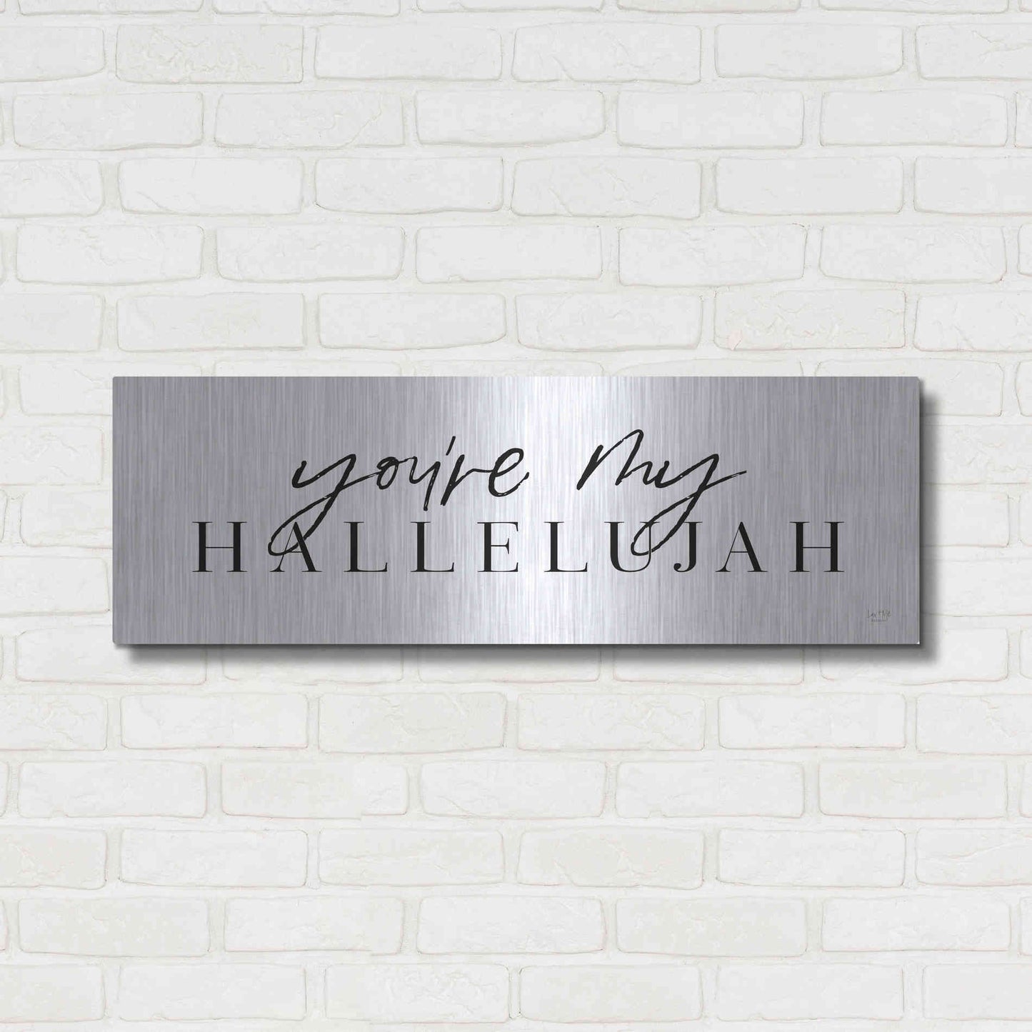 Luxe Metal Art 'You're My Hallelujah' by Lux + Me Designs, Metal Wall Art,36x12
