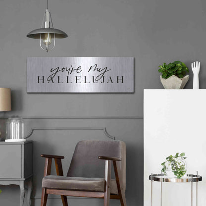 Luxe Metal Art 'You're My Hallelujah' by Lux + Me Designs, Metal Wall Art,36x12