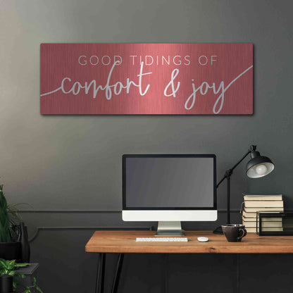 Luxe Metal Art 'Good Tidings of Comfort & Joy' by Lux + Me Designs, Metal Wall Art,48x16