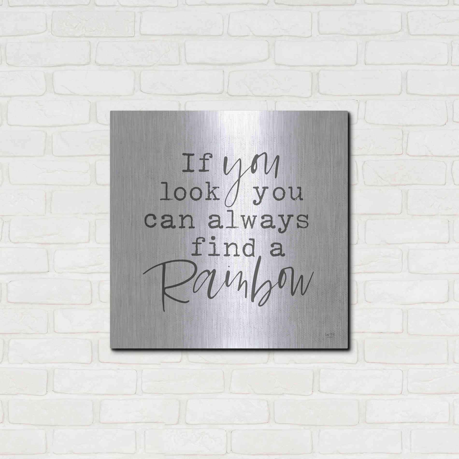 Luxe Metal Art 'A Rainbow' by Lux + Me Designs, Metal Wall Art,24x24