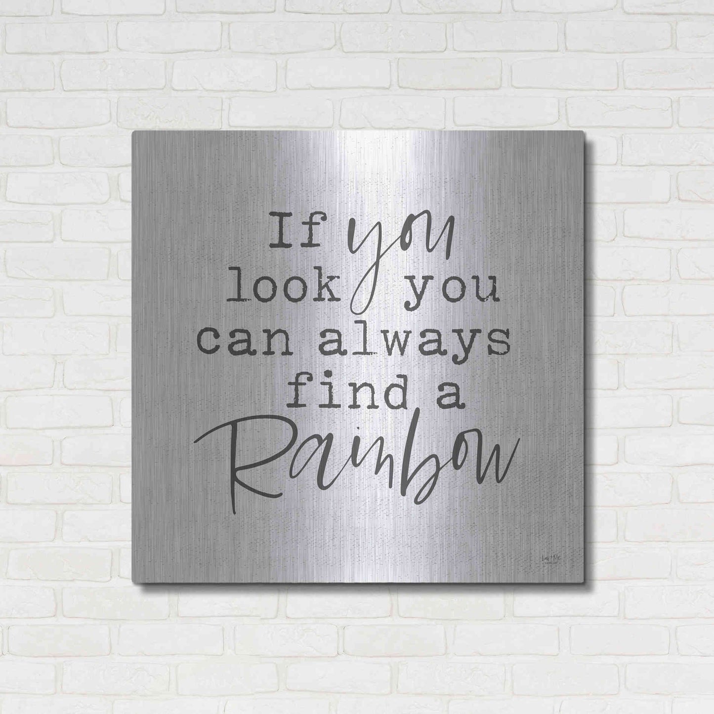 Luxe Metal Art 'A Rainbow' by Lux + Me Designs, Metal Wall Art,36x36