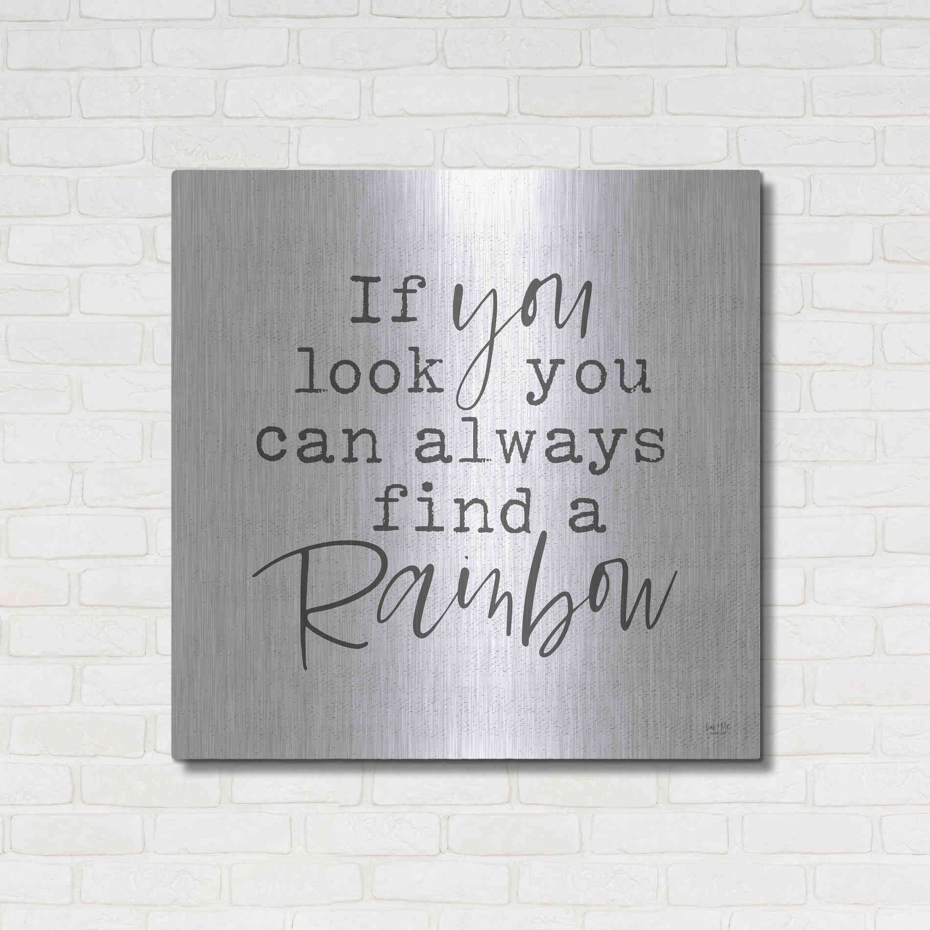 Luxe Metal Art 'A Rainbow' by Lux + Me Designs, Metal Wall Art,36x36