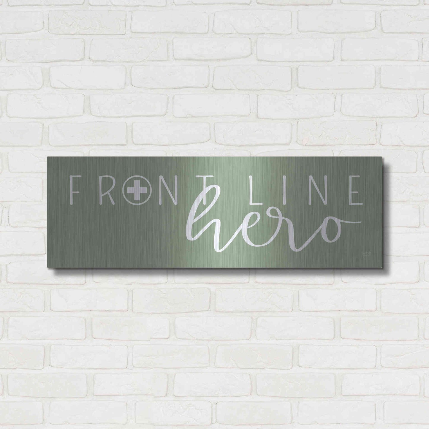 Luxe Metal Art 'Front Line Hero' by Lux + Me Designs, Metal Wall Art,36x12
