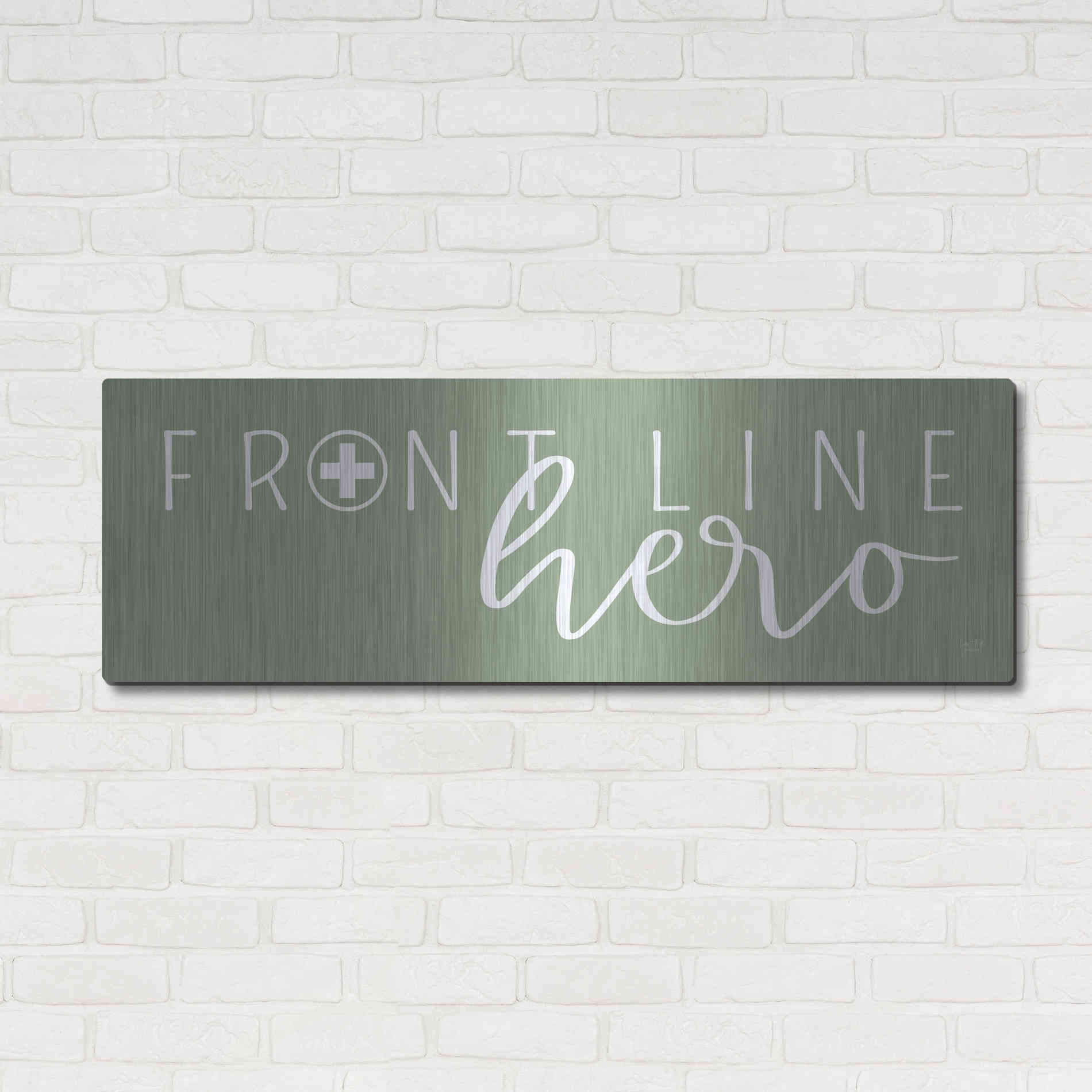 Luxe Metal Art 'Front Line Hero' by Lux + Me Designs, Metal Wall Art,48x16