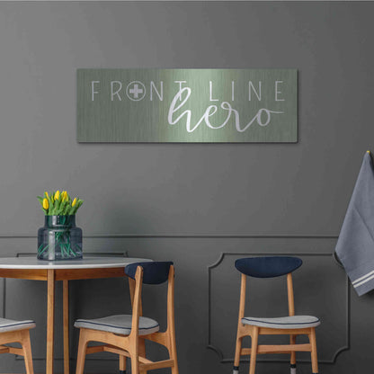 Luxe Metal Art 'Front Line Hero' by Lux + Me Designs, Metal Wall Art,48x16