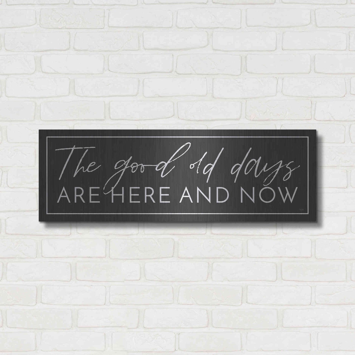 Luxe Metal Art 'The Good Old Days' by Lux + Me Designs, Metal Wall Art,36x12