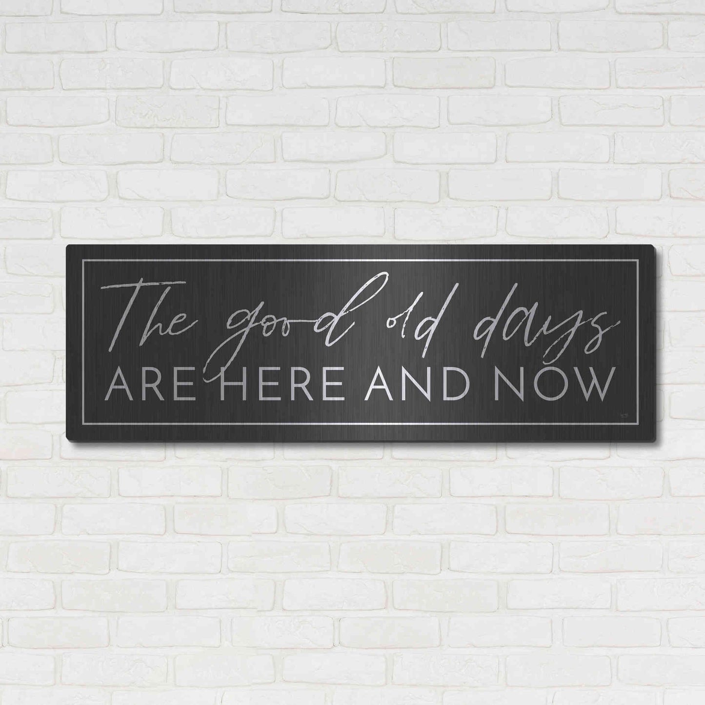 Luxe Metal Art 'The Good Old Days' by Lux + Me Designs, Metal Wall Art,48x16