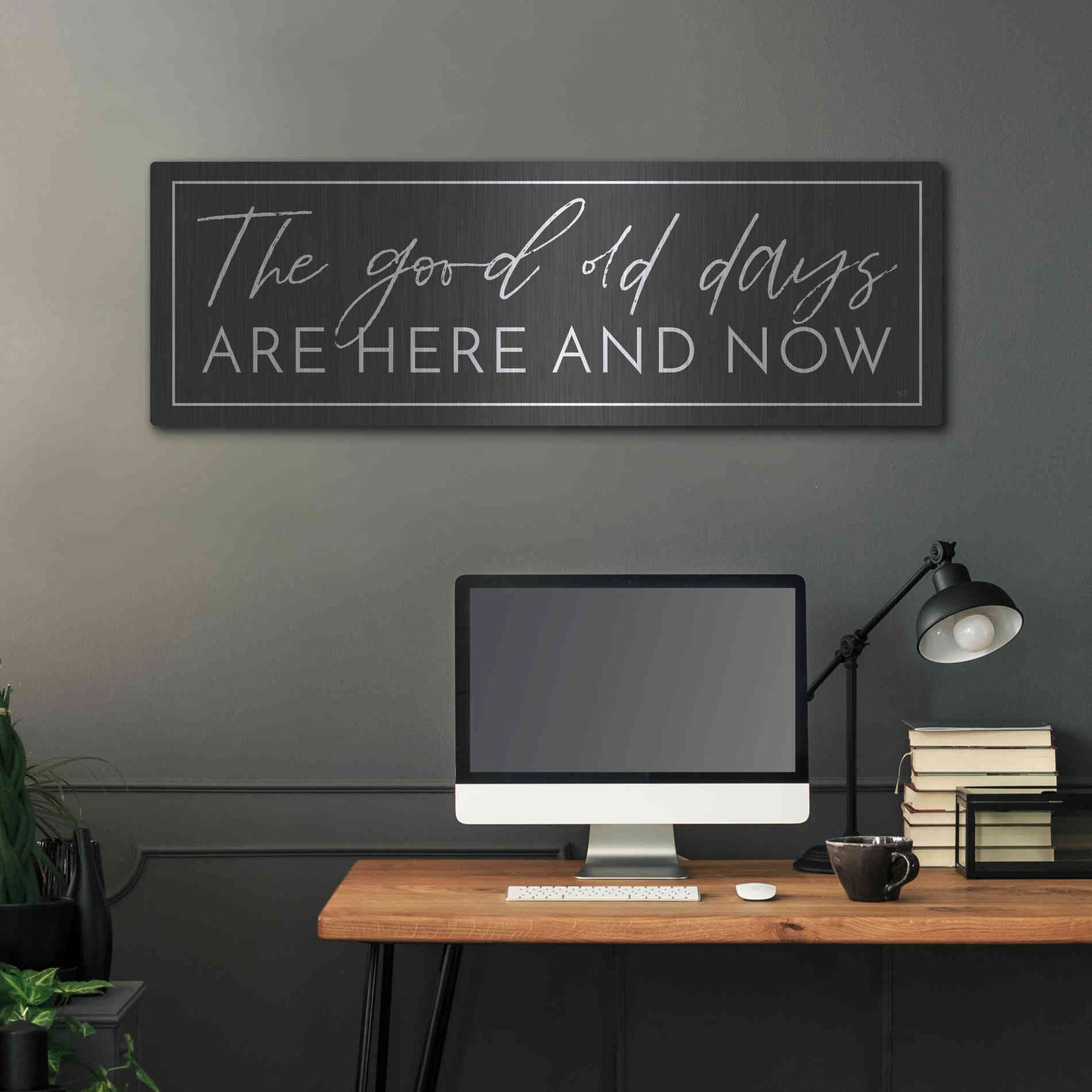 Luxe Metal Art 'The Good Old Days' by Lux + Me Designs, Metal Wall Art,48x16