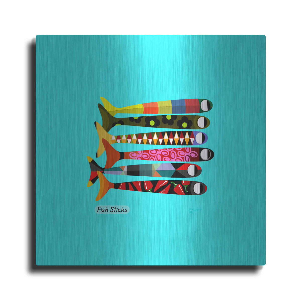 Luxe Metal Art 'Fish Sticks' by Chuck Wimmer, Metal Wall Art