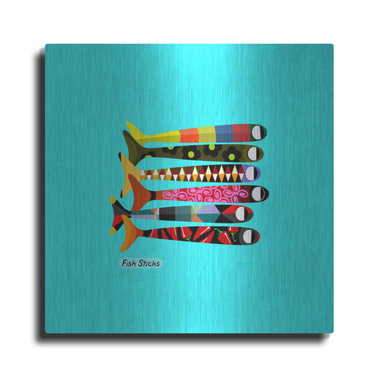 Luxe Metal Art 'Fish Sticks' by Chuck Wimmer, Metal Wall Art