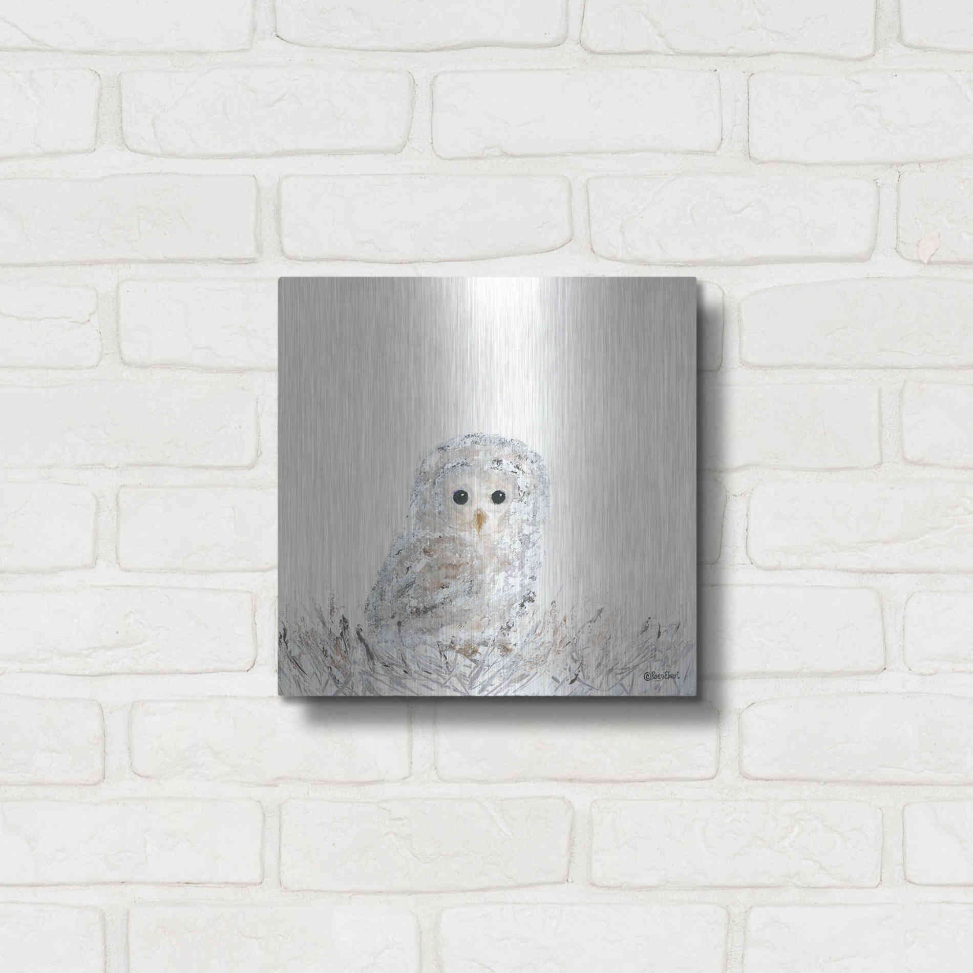 Luxe Metal Art 'Good Night Little One' by Roey Ebert, Metal Wall Art,12x12