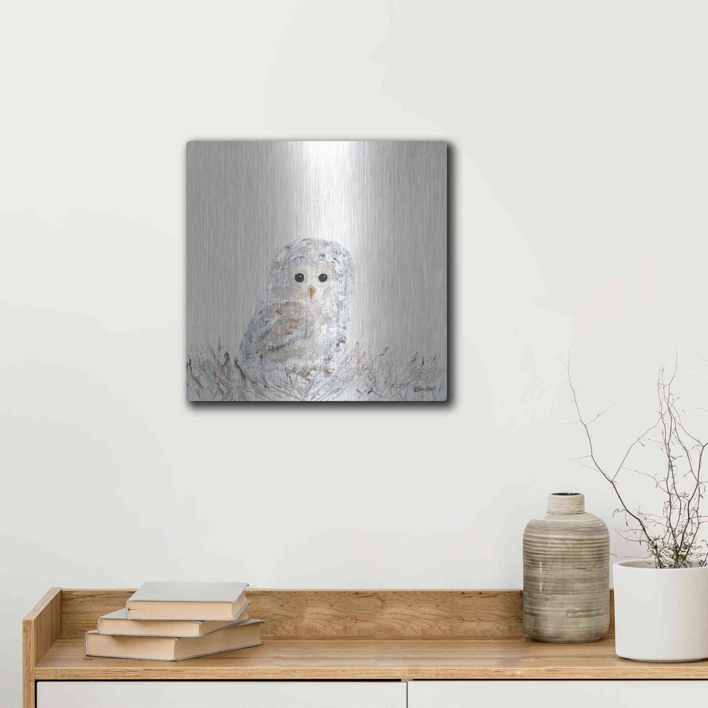 Luxe Metal Art 'Good Night Little One' by Roey Ebert, Metal Wall Art,12x12