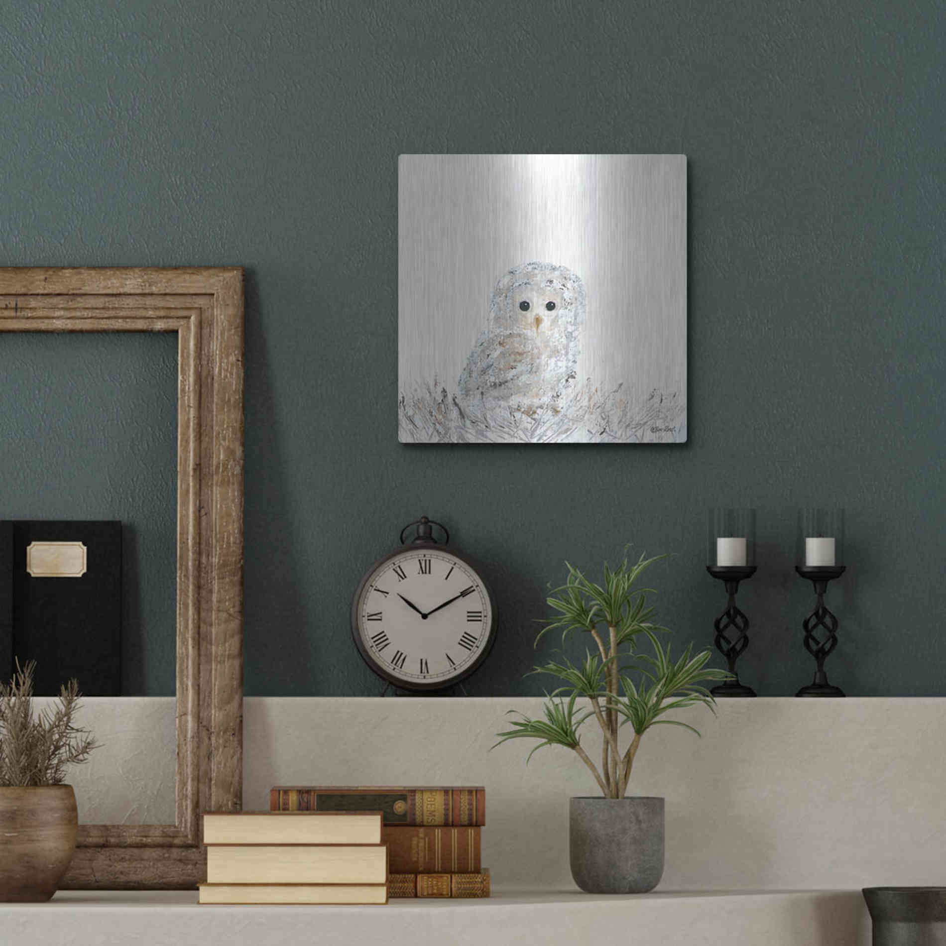 Luxe Metal Art 'Good Night Little One' by Roey Ebert, Metal Wall Art,12x12