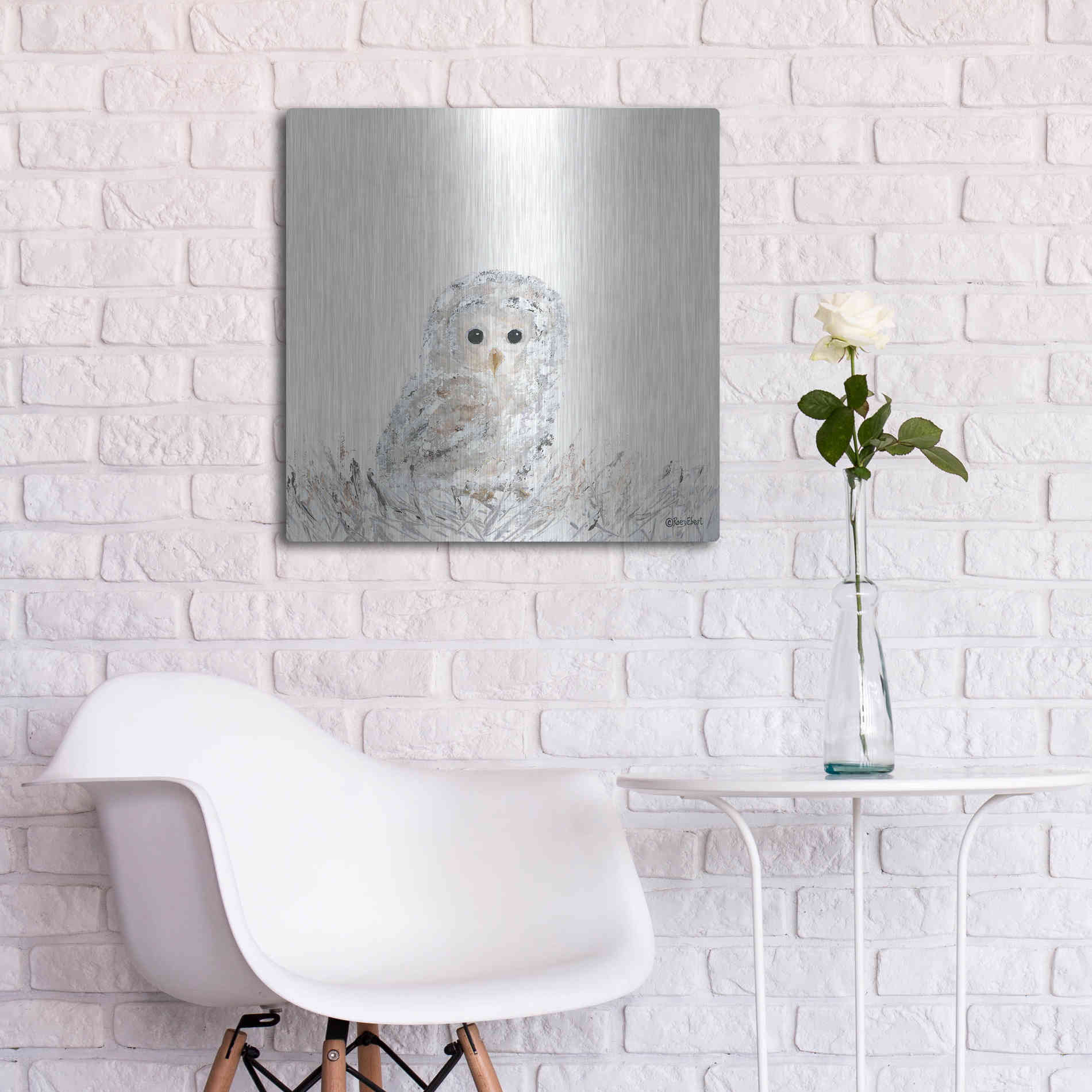 Luxe Metal Art 'Good Night Little One' by Roey Ebert, Metal Wall Art,24x24