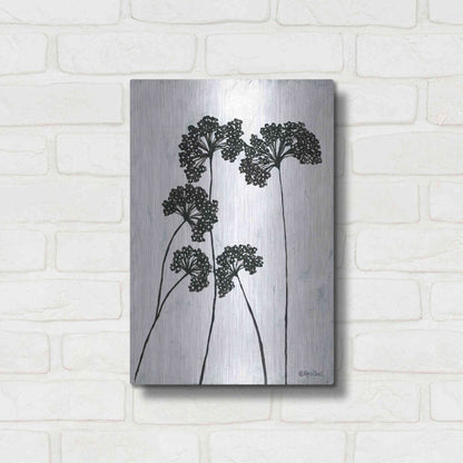 Luxe Metal Art 'Queen Anne's Lace I' by Roey Ebert, Metal Wall Art,12x16
