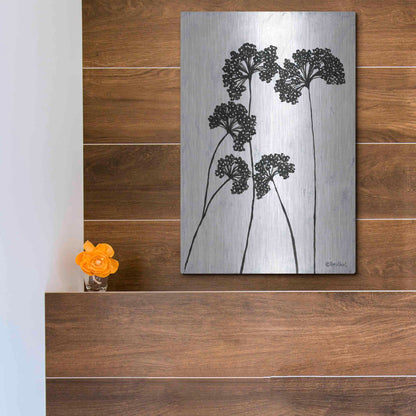 Luxe Metal Art 'Queen Anne's Lace I' by Roey Ebert, Metal Wall Art,12x16