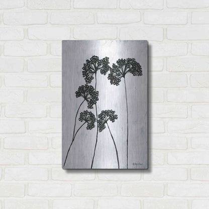 Luxe Metal Art 'Queen Anne's Lace I' by Roey Ebert, Metal Wall Art,16x24