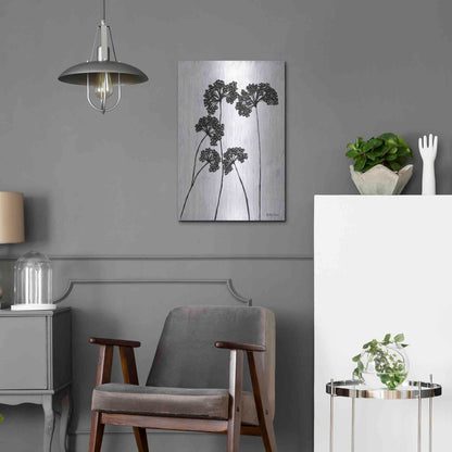 Luxe Metal Art 'Queen Anne's Lace I' by Roey Ebert, Metal Wall Art,16x24