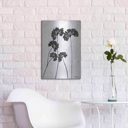 Luxe Metal Art 'Queen Anne's Lace I' by Roey Ebert, Metal Wall Art,16x24
