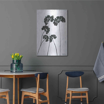Luxe Metal Art 'Queen Anne's Lace I' by Roey Ebert, Metal Wall Art,24x36