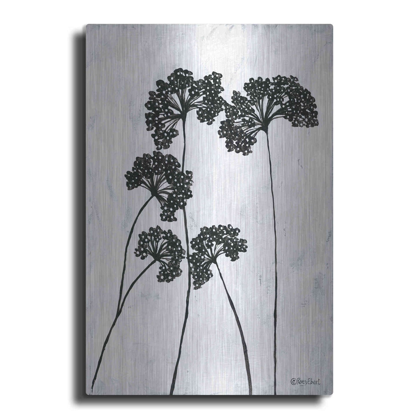 Luxe Metal Art 'Queen Anne's Lace I' by Roey Ebert, Metal Wall Art